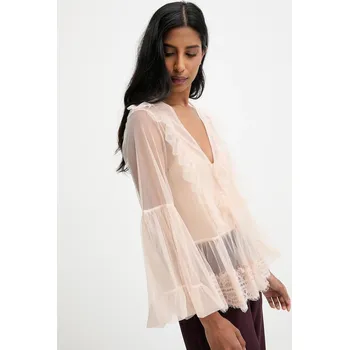 Dámská halenka Halenka Answear.LAB dámská, béžová barva, hladká 93203 80X, vel. M