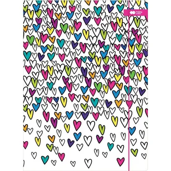Set školních potřeb Deska s gumičkou Happy Color 24 x 31 cm (A4) karton - My Love bílá
