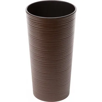 Květináč Lamela LAMELA, květináč LILIA DLUTO-vroubek 190 mm, moka