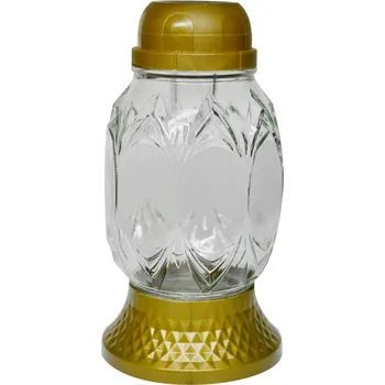 Svíčka Madona Hřbitovní Sklo Led 21 cm gotika zlatá