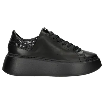 Dámské polobotky Černé Tenisky Na Lehké Vysoké Podrážce Wojas 4628551 39