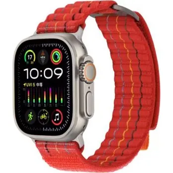 eses Nylonový strukturovaný řemínek pro Apple Watch - Červený 38 mm, 40 mm, 41 mm