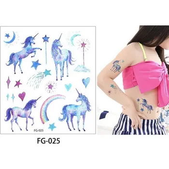 Odstranitelné tetování B-TOP Voděodolné dočasné tetování FG-025 motiv UNICORN
