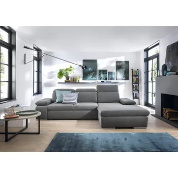 Sedací souprava PCo Rohová sedací souprava OLIE, 285 cm Roh pohovky: Pravý roh, Barva látky: MONOLITH 15 (Střední hnědá)