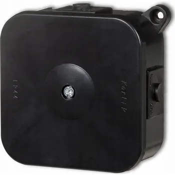 Elektroinstalační krabice Hermetická elektroinstalační krabice na stěnu bez spojek 80x80 mm černá 12PHS-2 Karlik