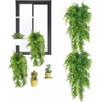 umělá květina UMĚLÁ PAPRATKA POPÍNAVÁ ROSTLINA DEKORACE 2ks