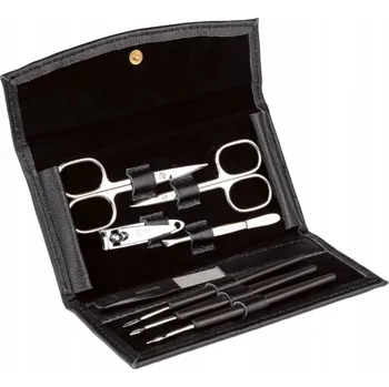 PREMIUM SADA NA MANIKÚRU POUZDRO LIVARNO 8 NÁSTROJŮ PILNÍK NŮŽKY PINZETA