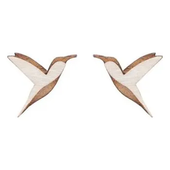 Náušnice Dřevěné náušnice Natural Hummingbird Earrings možností výměny či vrácení do 30 dnů - EW45