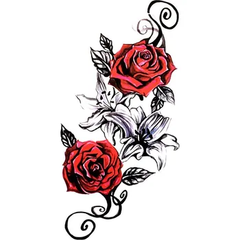 Tetování B-TOP Voděodolné dočasné tetování XQB-012 motiv RŮŽE