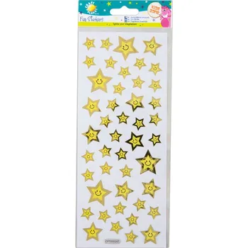 samolepka WEST DESIGN Samolepky - Smajlíci ve tvaru hvězdiček