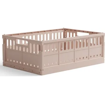 Úložný box Skládací přepravka / maxi box Made Crate - Blush