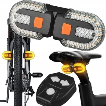 Cyklosvítilna Zadní blinkr na kolo BNTrade černý akumulátor LED dioda 1400 lm