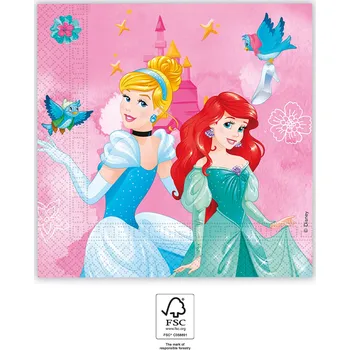 Papírový ubrousek Procos Ubrousky - Disney Princezny 20 ks 33 x 33 cm