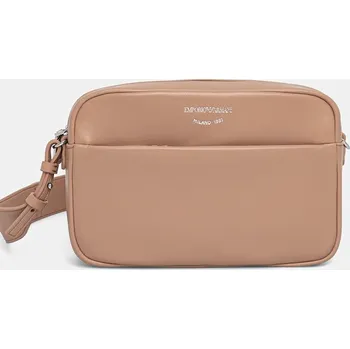 Kabelka Kožená kabelka Emporio Armani béžová barva, EW003032 AF19229 EW003032.AF19229 02X, vel. ONE SIZE