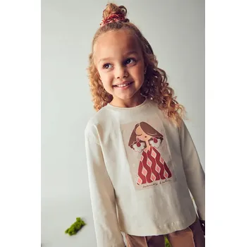 Chlapecké tričko Bavlněné tričko s dlouhým rukávem Mayoral 4006.6E.Mini.9BYA červená 92X, vel. 122