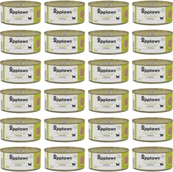 Krmivo pro kočku APPLAWS Tuna fillet with seaweed in broth - mokré krmivo pro kočky - 24x156g