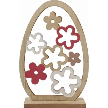 Obraz DEKORATIVNÍ FIGURKA 24 cm ozdoba VAJÍČKO dřevo