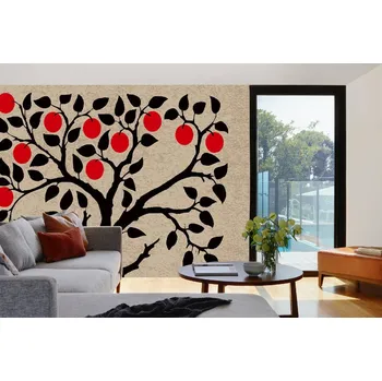 Fototapeta DIMEX | Samolepicí vliesová fototapeta na zeď Jabloň MA-5-2000 | 375 x 250 cm | červená, černá, hnědá + Samolepicí vliesová fototapeta na stěnu DIMEX Jabloň MA52000 v rozměru 375 x 250 cm