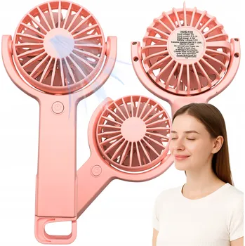 Vzduchotechnika Mini Ventilátor Ruční Stolní Tichý Cestovní Větráček USB-C