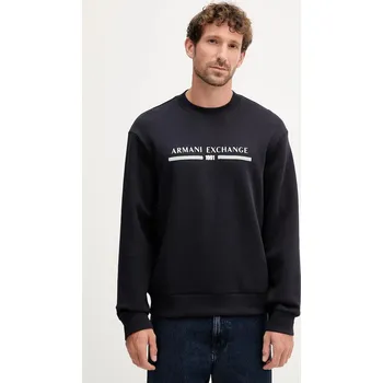 Pánská mikina Mikina Armani Exchange pánská, tmavomodrá barva, s potiskem, XM000982 AF10818 XM000982.AF10818 59X, vel. M