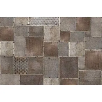 Fototapeta DIMEX | Samolepicí vliesová fototapeta na zeď Oprýskaný kov MA-5-0182 | 375 x 250 cm | hnědá, šedá + Samolepicí vliesová fototapeta na stěnu DIMEX Oprýskaný kov MA50182 v rozměru 375 x 250 cm