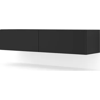 Komoda Závěsná TV skříňka BINGO 140 cm černá matná