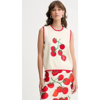 Dámská vesta Vesta Never Fully Dressed Tomato NFDKN664 béžová 01X, vel. L