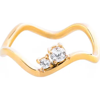 Prsten franco bene Nepravidelný promise ring - pozlacený | 2963 Velikost prstenu: 8 (60 mm)