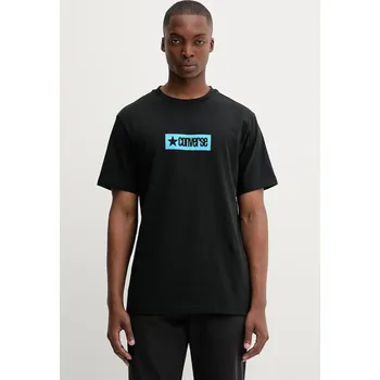 Bavlněné tričko Converse 10027995.A05 černá 99X, vel. M