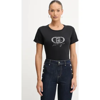 Bavlněné tričko Liu Jo TF5163.JS923 černá 99X, vel. M