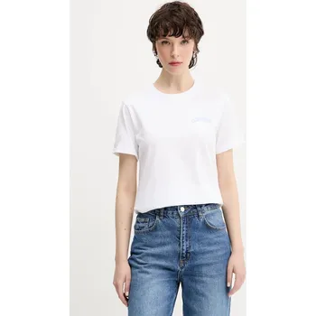 Dámské tričko Bavlněné tričko Converse dámské, bílá barva, 10028336-A01 10028336.A01 00X, vel. XXS