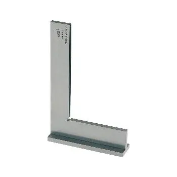 Úhloměr Přesný ocelový úhelník DIN875-1 s dorazem bota 200 x 130 mm