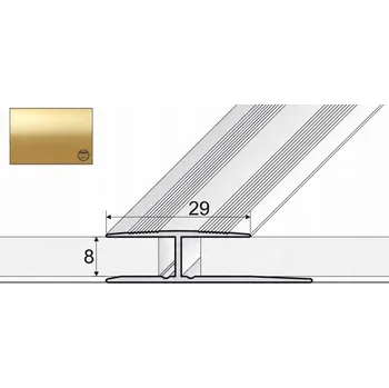 přechodová lišta Přechodová lišta Effector hliníková 29 x 8, délka 90 cm, zlatá, A61