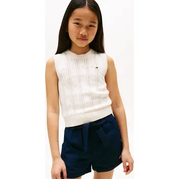 Pánský svetr Bavlněný svetr Tommy Hilfiger KG0KG08723.9BYA béžová 08X, vel. 128