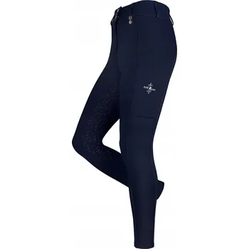 Jezdecké kalhoty Zimní jezdecké legíny Kiara Fair play tmavě modré, velikost 40