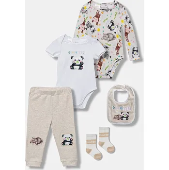 Kojenecká souprava Kojenecká sada Guess 5-pack béžová barva, H5YW16 KAE14 H5YW16.KAE14.9BYA 08X, vel. 62-68