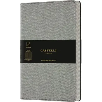 Zápisník Zápisník linkovaný Castelli Harris, vel. M, šedý