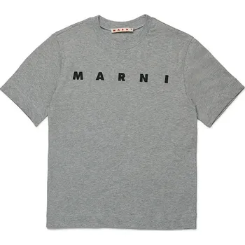 Pánské tričko Bavlněné tričko Marni MT135U T-SHIRT šedá barva, s potiskem, M002MV 90X, vel. 144