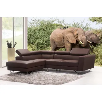 Fototapeta DIMEX | Samolepicí vliesová fototapeta na zeď Pár slonů MA-5-0492 | 375 x 250 cm | zelená, hnědá, šedá + Samolepicí vliesová fototapeta na stěnu DIMEX Pár slonů MA50492 v rozměru 375 x 250 cm