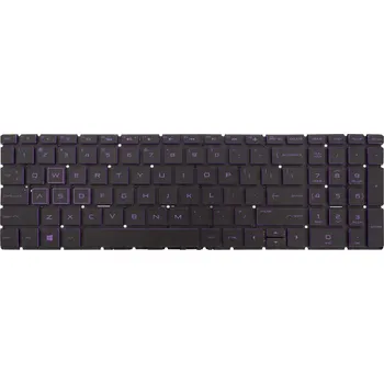 Náhradní klávesnice pro notebook Klávesnice L20386-001 L20748-B31 HP 15-DA FIOLET LED pro HP, Compaq