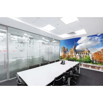 Fototapeta DIMEX | Samolepicí vliesová fototapeta na zeď Pařížská katedrála MA-5-1037 | 375 x 250 cm | zelená, modrá, bílá, béžová, hnědá + Samolepicí vliesová fototapeta na stěnu DIMEX Pařížská katedrála MA51037 v rozměru 375 x 250 cm