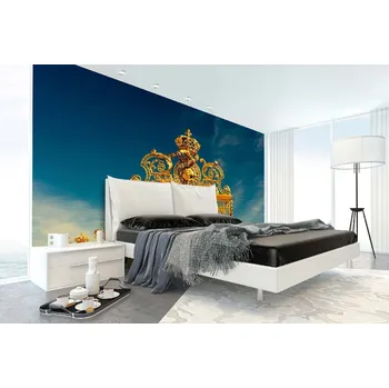 Fototapeta DIMEX | Samolepicí vliesová fototapeta na zeď Brány Versailles MA-5-0794 | 375 x 250 cm | modrá, bílá, žlutá + Samolepicí vliesová fototapeta na stěnu DIMEX Brány Versailles MA50794 v rozměru 375 x 250 cm