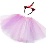 Karnevalový kostým - jednorožec Balení: 1 sada, Varianta: 1 růžová sv. fialová - 8591149857560