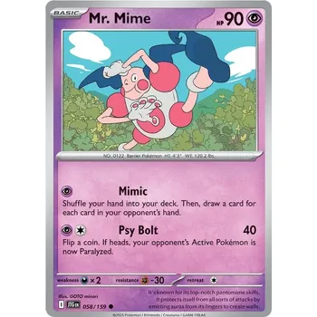 Sběratelská karetní hra Mr. Mime 058/159 - Journey Together Typ karty: Non-Holo