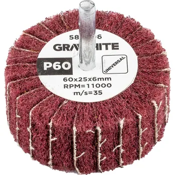 Brusný kotouč Graphite Lamelový brusný kotouč 60 x 25 x 6 mm, P60