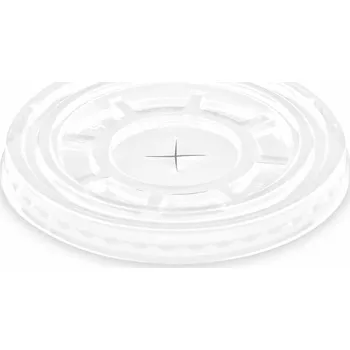 Jednorázové nádobí Víčko rPET s křížovým otvorem čiré / pro kelímky rPET d-95mm