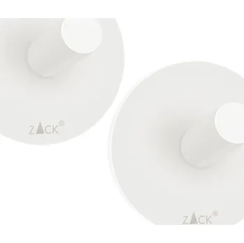 Držák na ručník Háček na ručník DUPLO 4,5 cm, sada 2 ks, bílá, nerezová ocel, Zack