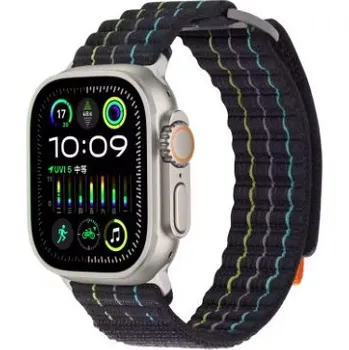 eses Nylonový strukturovaný řemínek pro Apple Watch - Černý 38 mm, 40 mm, 41 mm