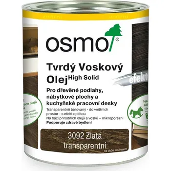 barva a nátěr na dřevo Osmo 3092 TVO barevný Zlatý 0,75 l