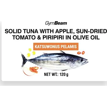Anabolizér GymBeam Tuna in Olive Oil with Apple, Sun-Dried Tomato & Piripiri 120 g